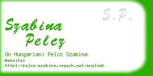 szabina pelcz business card